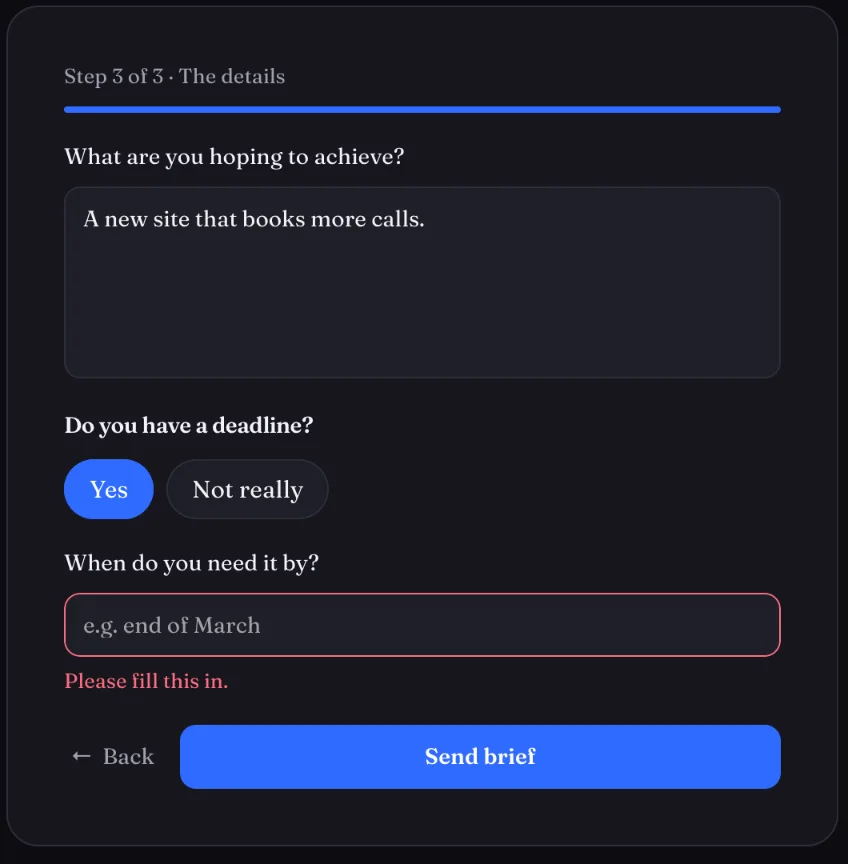 Framer right panel showing a conditional question rule